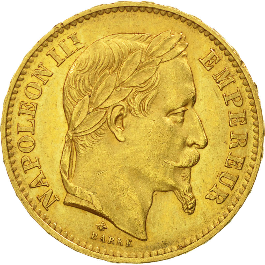 Moneda, Francia, Napoleon III, Napoléon III, 20 Francs, 1868, Paris, EBC, Oro