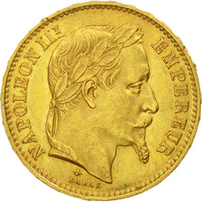 Munten, Frankrijk, Napoleon III, Napoléon III, 20 Francs, 1868, Paris, PR