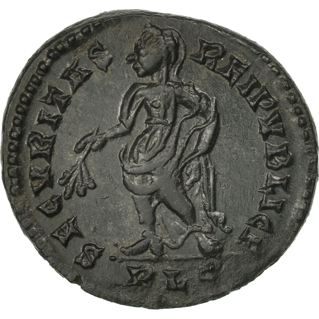 Coin, Helena, Follis, Lyons, MS(60-62), Bronze, RIC:234