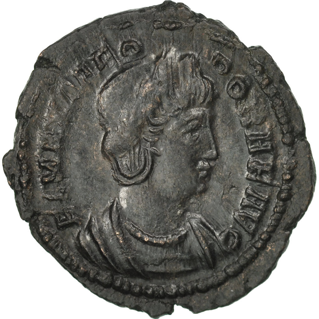 Coin, Theodora, Follis, Trier, AU(55-58), Bronze, RIC:91