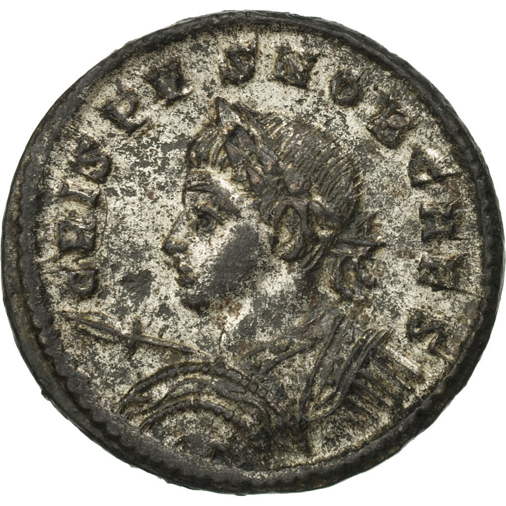 Coin, Crispus, Follis, Trier, MS(63), Bronze, RIC:269