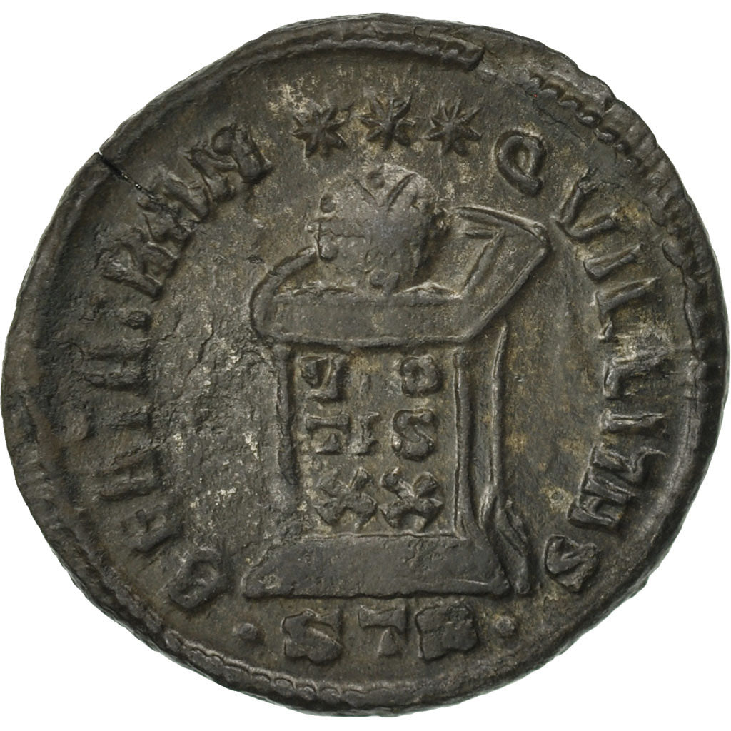 Coin, Crispus, Follis, Trier, MS(60-62), Bronze, RIC:374