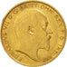 Munten, Groot Bretagne, Edward VII, 1/2 Sovereign, 1908, ZF, Goud, KM:804