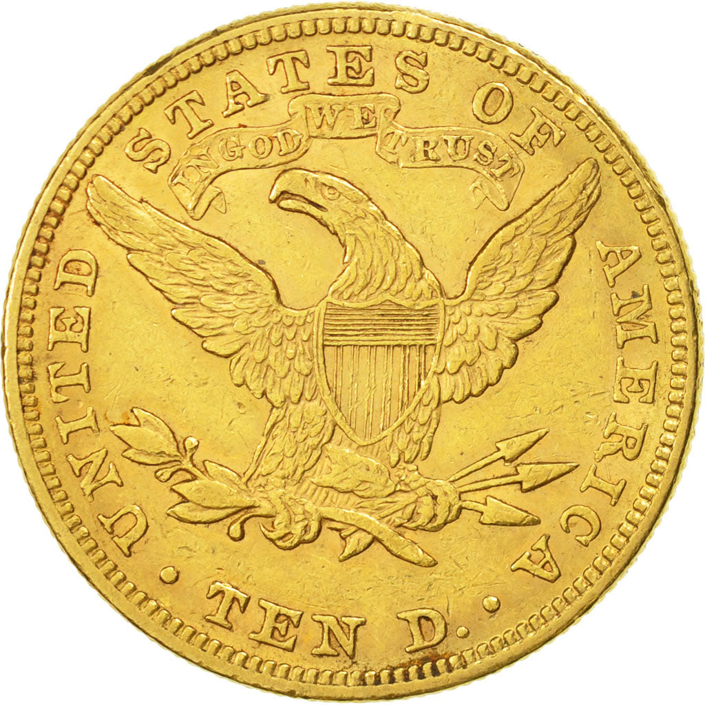 Stati Uniti, Coronet Head, $10, Eagle, 1880, Philadelphia, BB+, Oro, KM:102