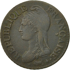 Munten, Frankrijk, Dupré, 5 Centimes, 1799, Lille, ZF, Bronze, KM:640.11