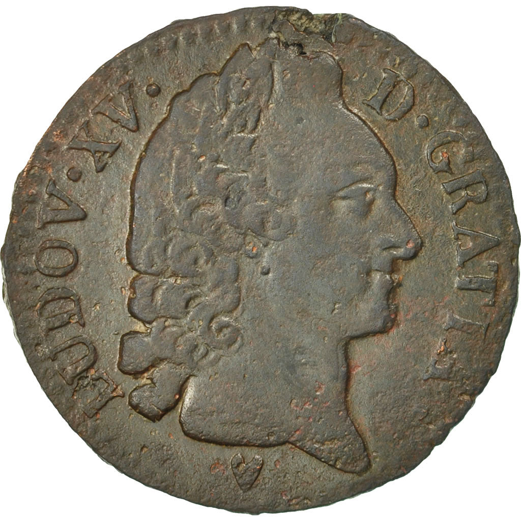 Coin, France, Louis XV, Sol d'Aix, Sol, 1770, Aix, EF(40-45), Copper, KM:542