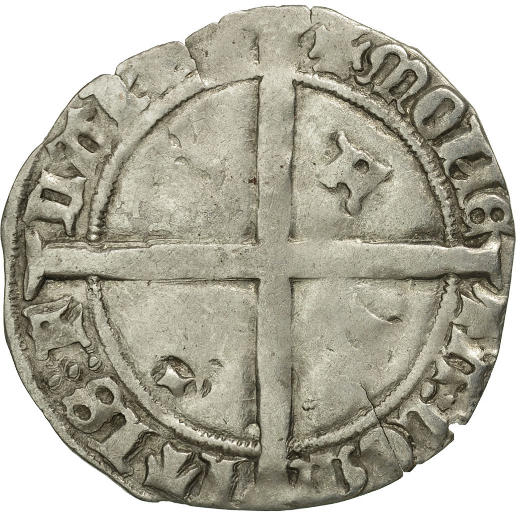 Moneda, Francia, Flanders, Gros, BC+, Plata, Boudeau:2261