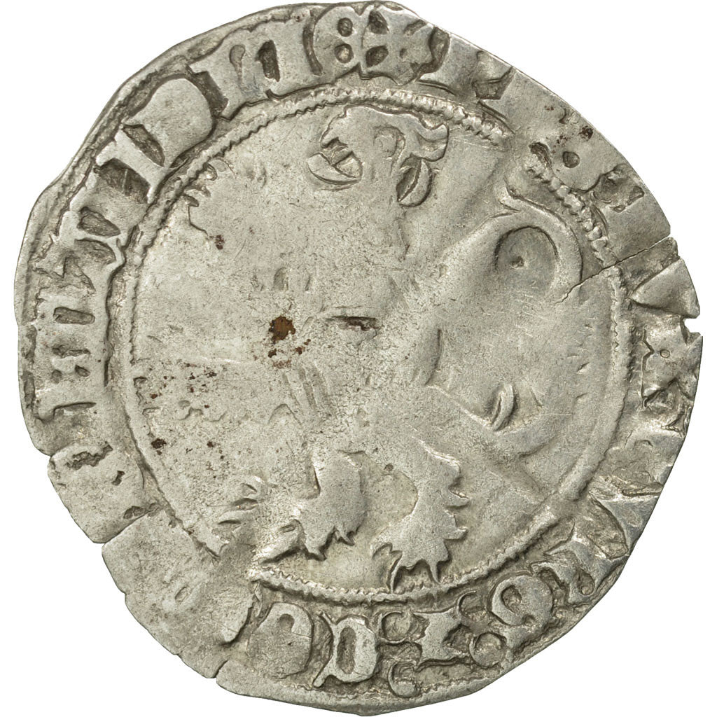 Moneda, Francia, Flanders, Gros, BC+, Plata, Boudeau:2261