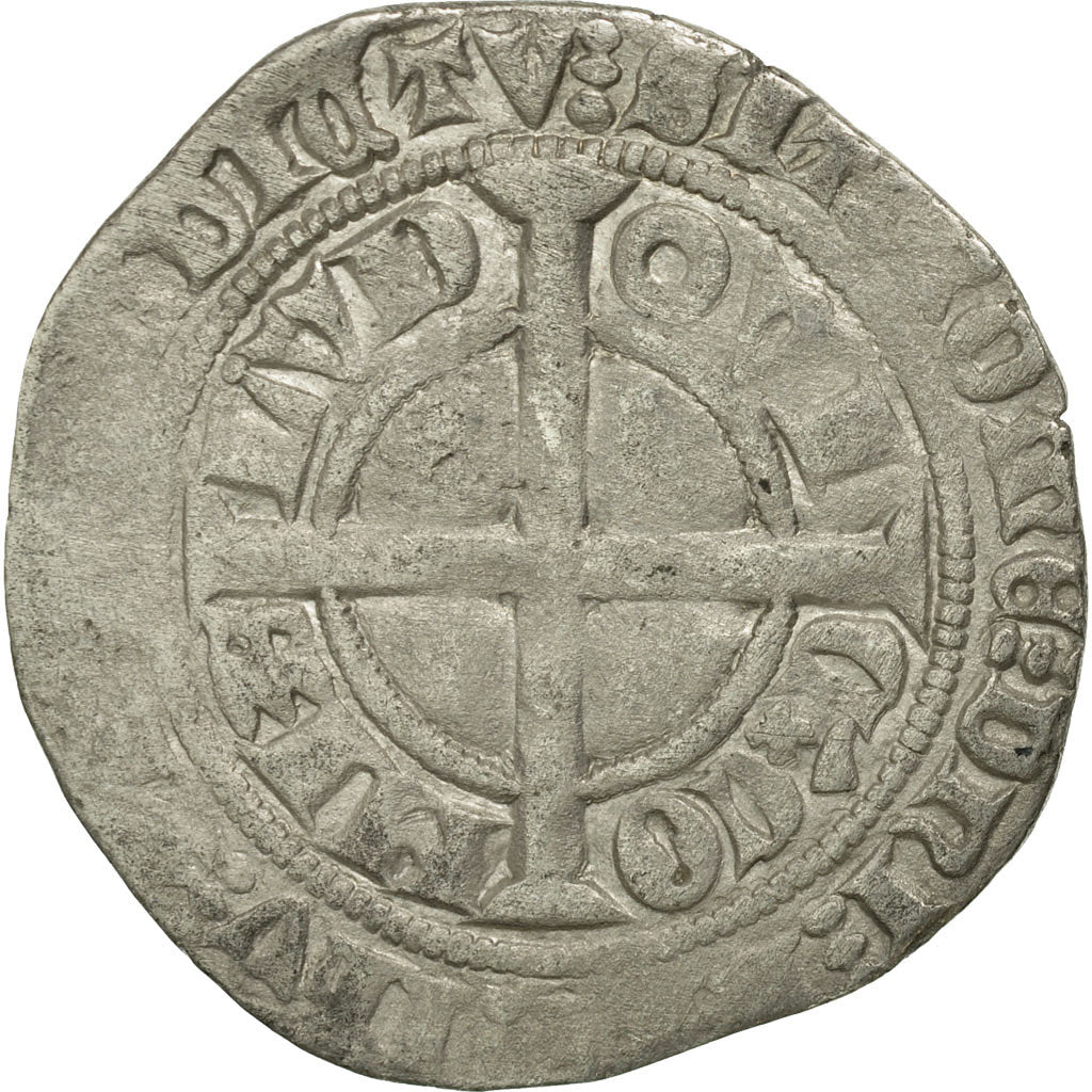 Munten, Frankrijk, Vlaanderen, Louis II, Gros, FR+, Zilver, Boudeau:2230