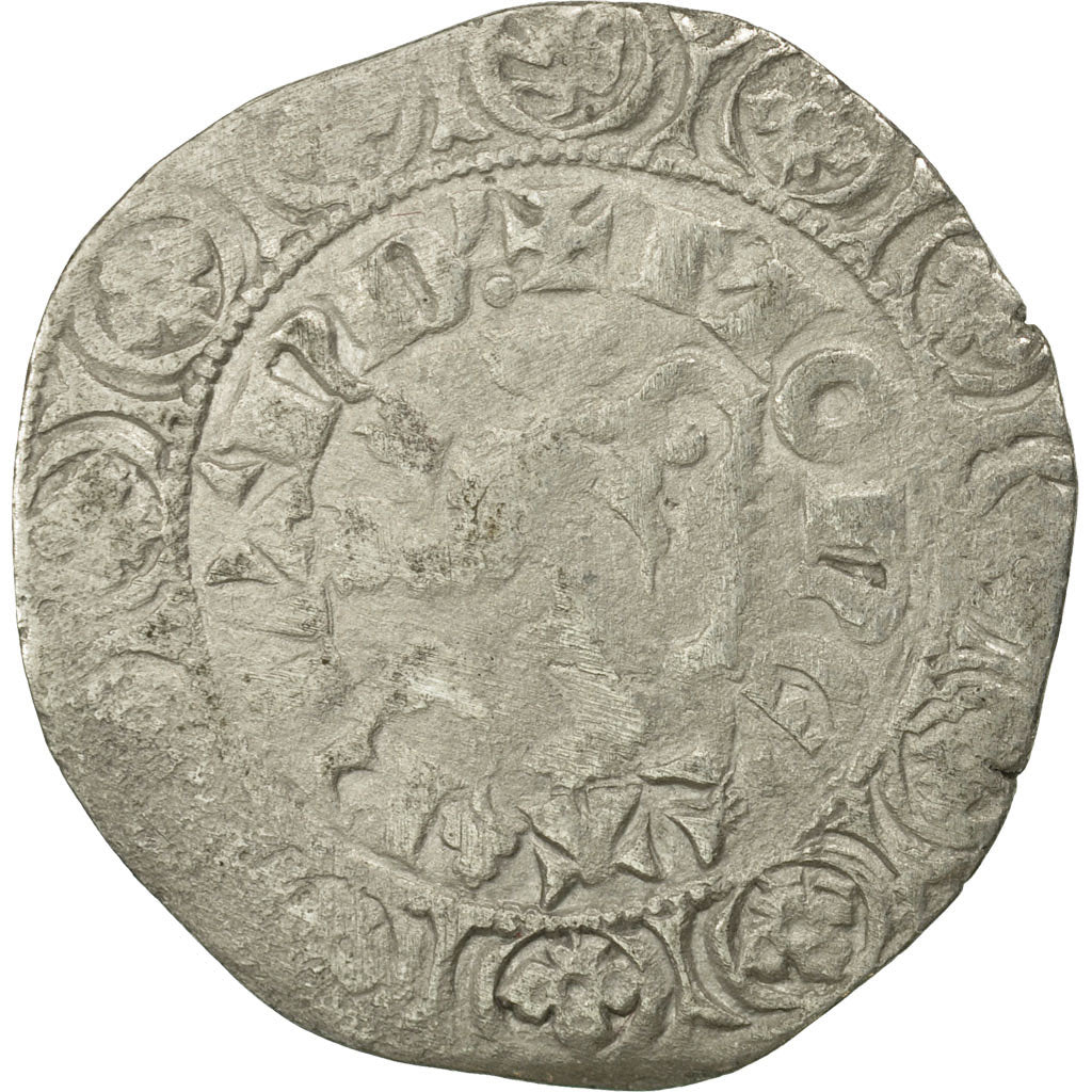 Munten, Frankrijk, Vlaanderen, Louis II, Gros, FR+, Zilver, Boudeau:2230
