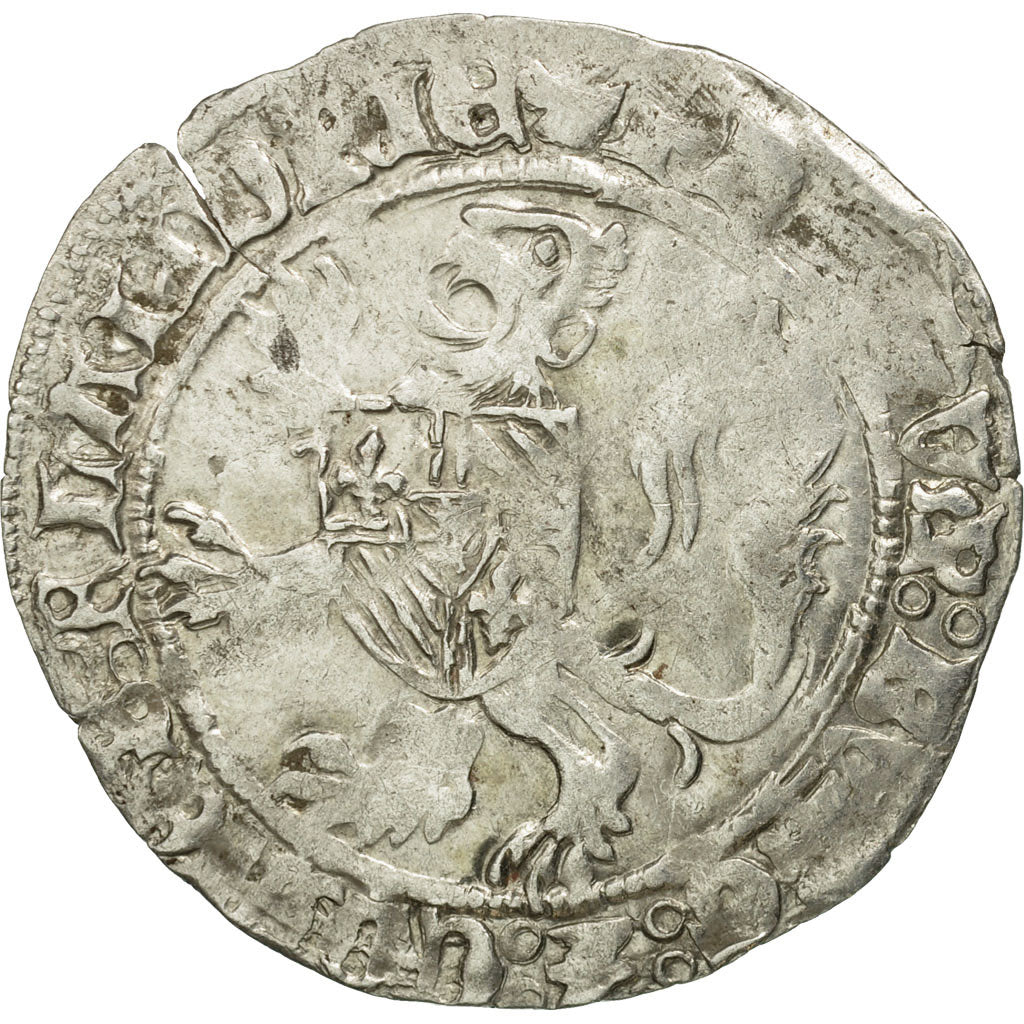 Coin, France, Flanders, Double Gros, EF(40-45), Silver, Boudeau:2260