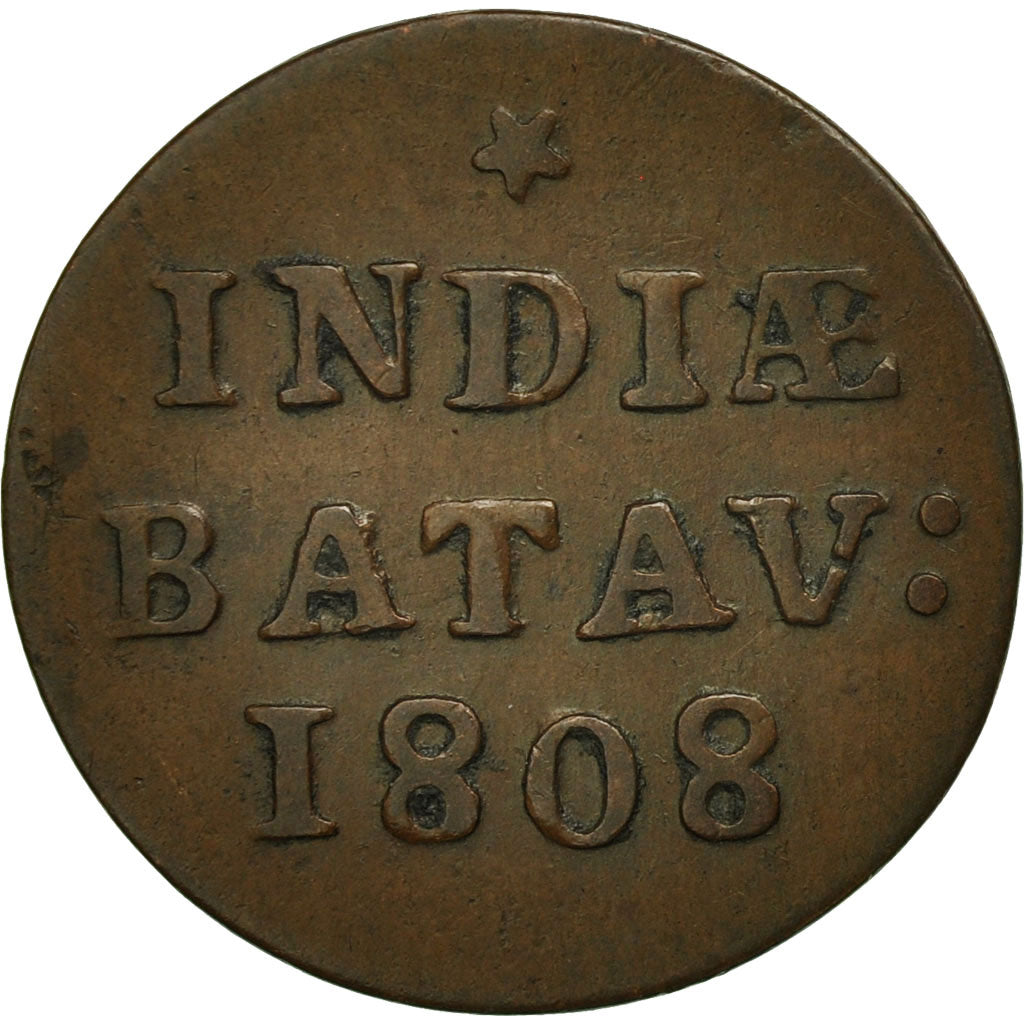 NETHERLANDS EAST INDIES, Duit, 1808, Dordrecht, VF(30-35), Copper, KM:76