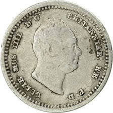 Guyana, Demerary & Essequibo, William IV, 1/8 Guilder, 1832, MB, Argento, KM:16