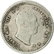 Guyana, Demerara et Essequibo, William IV, 1/8 Guilder, 1832, TB, Argent, KM:16