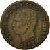 Cambogia, 5 Centimes, 1860, MB+, Bronzo, KM:M2