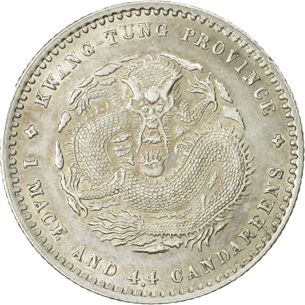 China, KWANGTUNG PROVINCE, 20 Cents, Undated (1890-1908), MS(63), Silver, KM:201