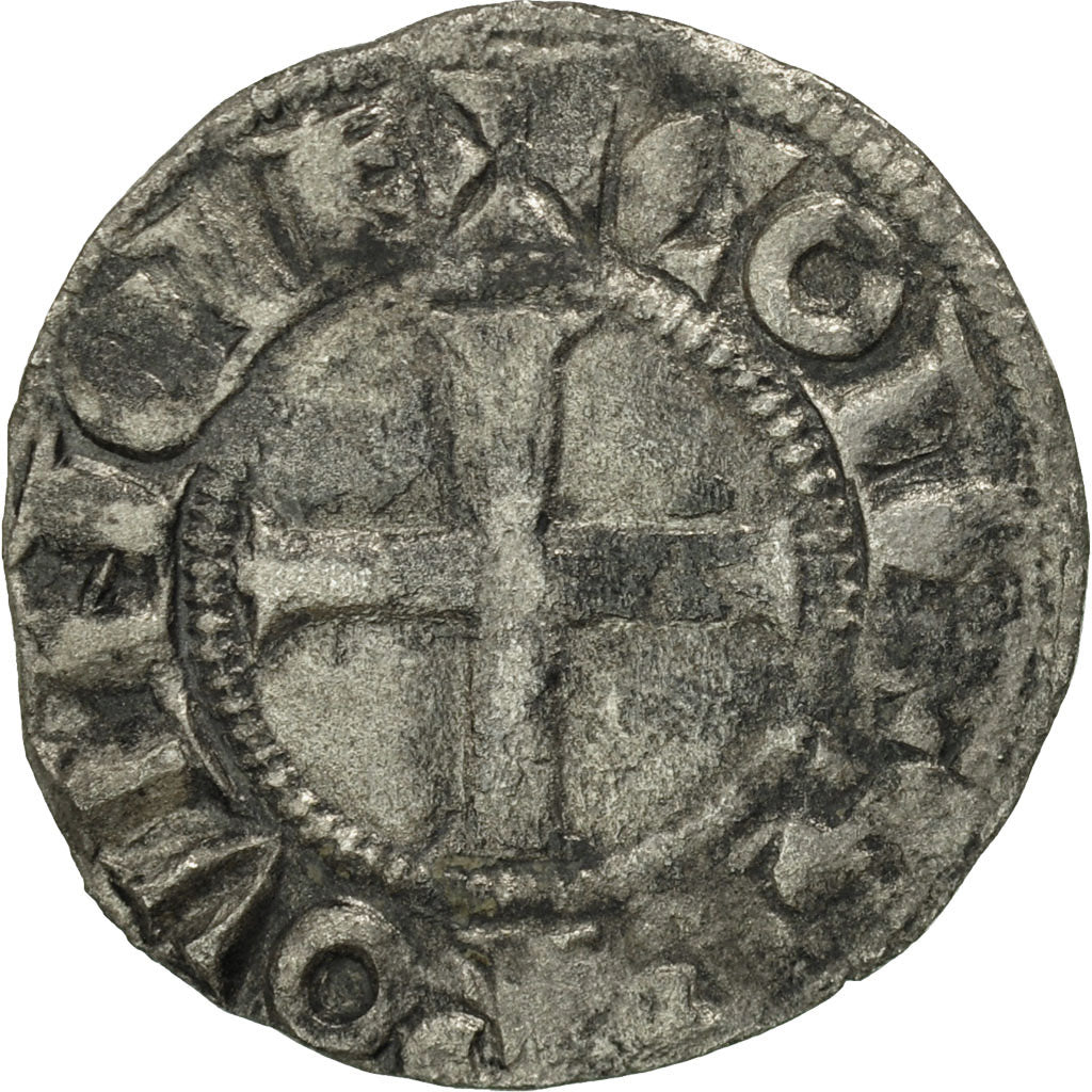 Monnaie, France, Provence, Charles I, Denier, TB+, Billon, Boudeau:818