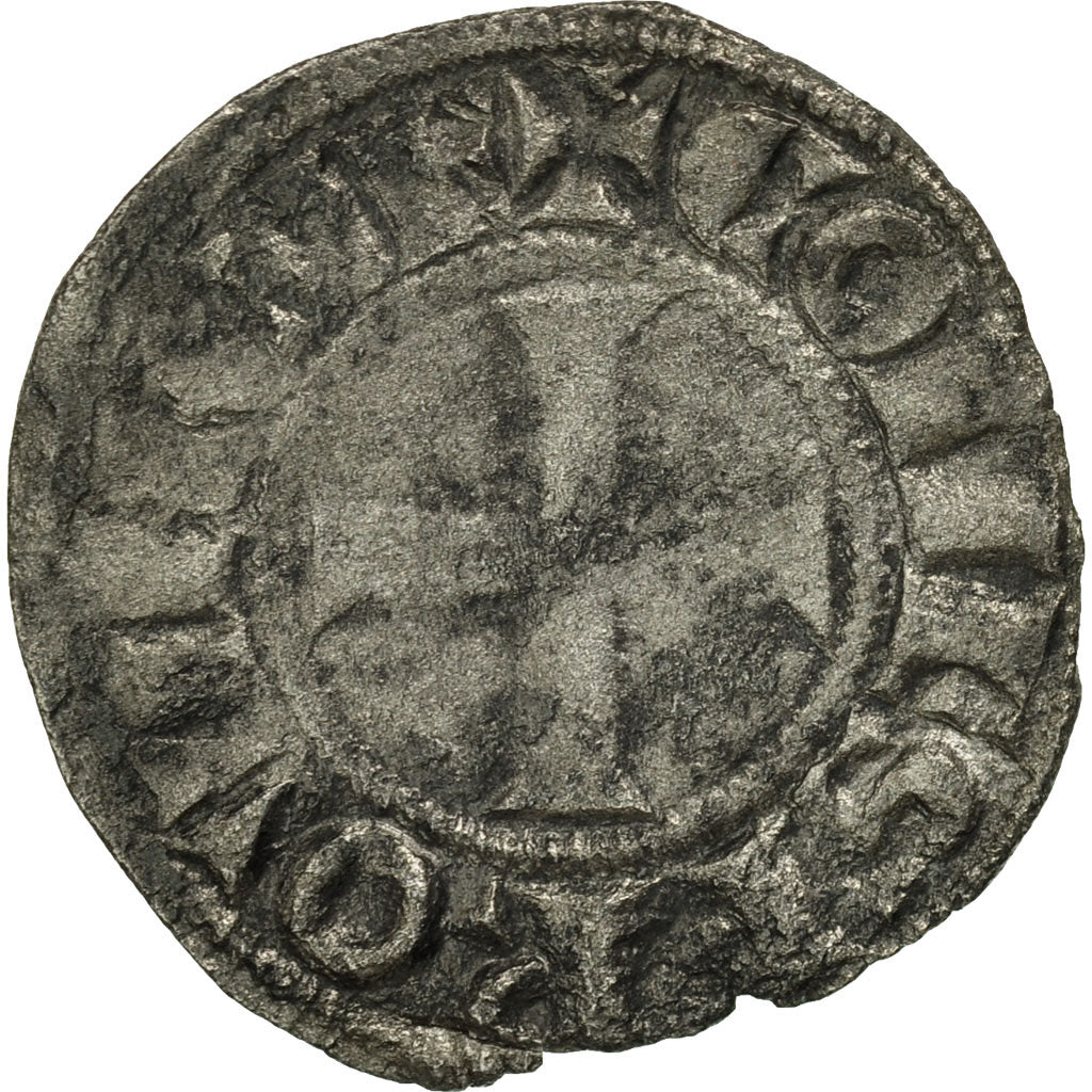 Coin, France, Provence, Charles I, Denarius, VF(30-35), Billon, Boudeau:818