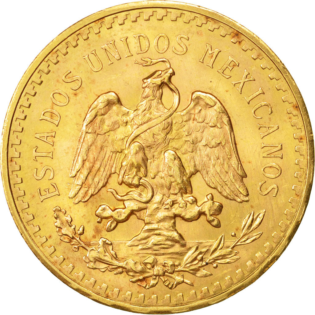 Mexico, 50 Pesos, 1943, Mexico City, MS(60-62), Gold, KM:482