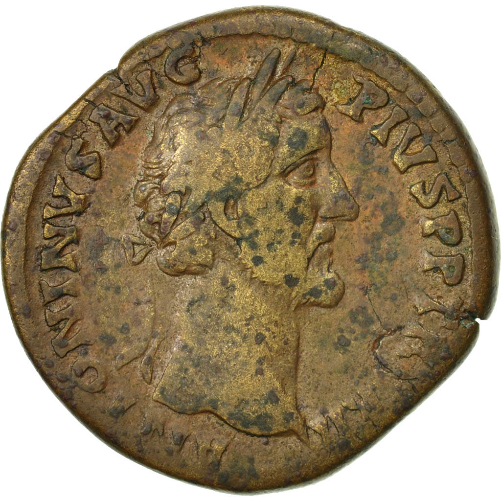 Moneta, Antoninus Pius, Sesterzio, Rome, MB, Bronzo, RIC:855