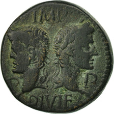 Augustus with Agrippa, Dupondius, Nîmes, VF(30-35), Bronze, RIC:160