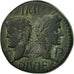 Augustus with Agrippa, Dupondius, Nîmes, VF(30-35), Bronze, RIC:160