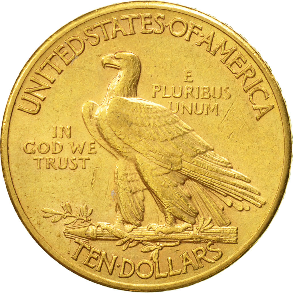 United States, Indian Head, $10, 1915, Philadelphia, AU(55-58), Gold, KM:130