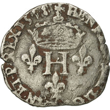 France, Henri III, Double Sol Parisis, 1578, Dijon, VF(20-25), Silver