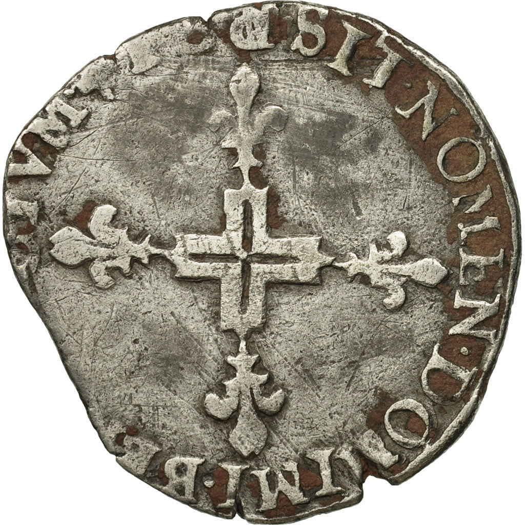France, Henri III, Double Sol Parisis, 1578, Dijon, VF(20-25), Silver