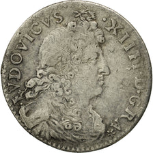 France, Louis XIV, 4 Sols des Traitants, 1677, Paris, VF(30-35), KM:232.1