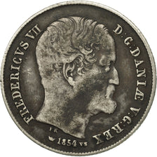 Coin, Denmark, Frederik VII, 1/2 Rigsdaler, 1854, VF(20-25), Silver, KM:759