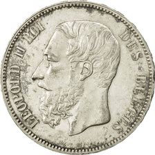 Coin, Belgium, Leopold II, 5 Francs, 5 Frank, 1875, AU(55-58), Silver, KM:24