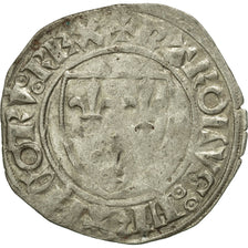 Moneda, Francia, Charles VI, Blanc Guénar, Saint-Pourçain, BC+, Vellón
