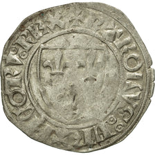 Coin, France, Charles VI, Blanc Guénar, Saint-Pourçain, VF(20-25), Billon