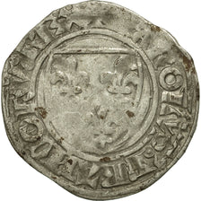 Coin, France, Charles VI, Blanc Guénar, Saint-Pourçain, VF(30-35), Billon