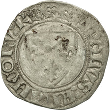 Monnaie, France, Charles VI, Blanc Guénar, Angers, TB, Billon, Duplessy:377A