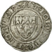 Coin, France, Charles VI, Blanc Guénar, La Rochelle, VF(30-35), Billon
