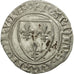Coin, France, Charles VI, Blanc Guénar, Montpellier, AU(50-53), Billon