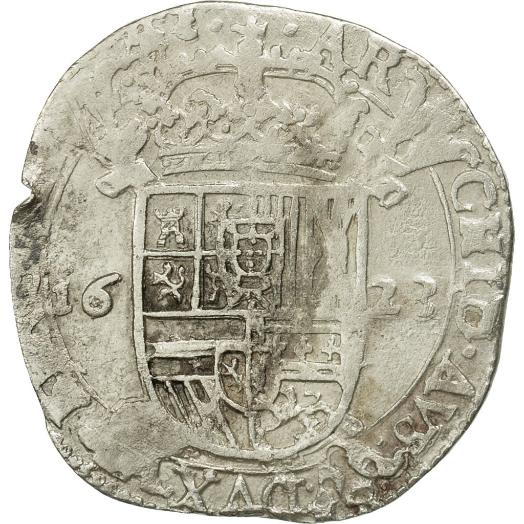 Moneta, Paesi Bassi Spagnoli, BRABANT, Philip IV, Escalin, 1623, Antwerp, MB+