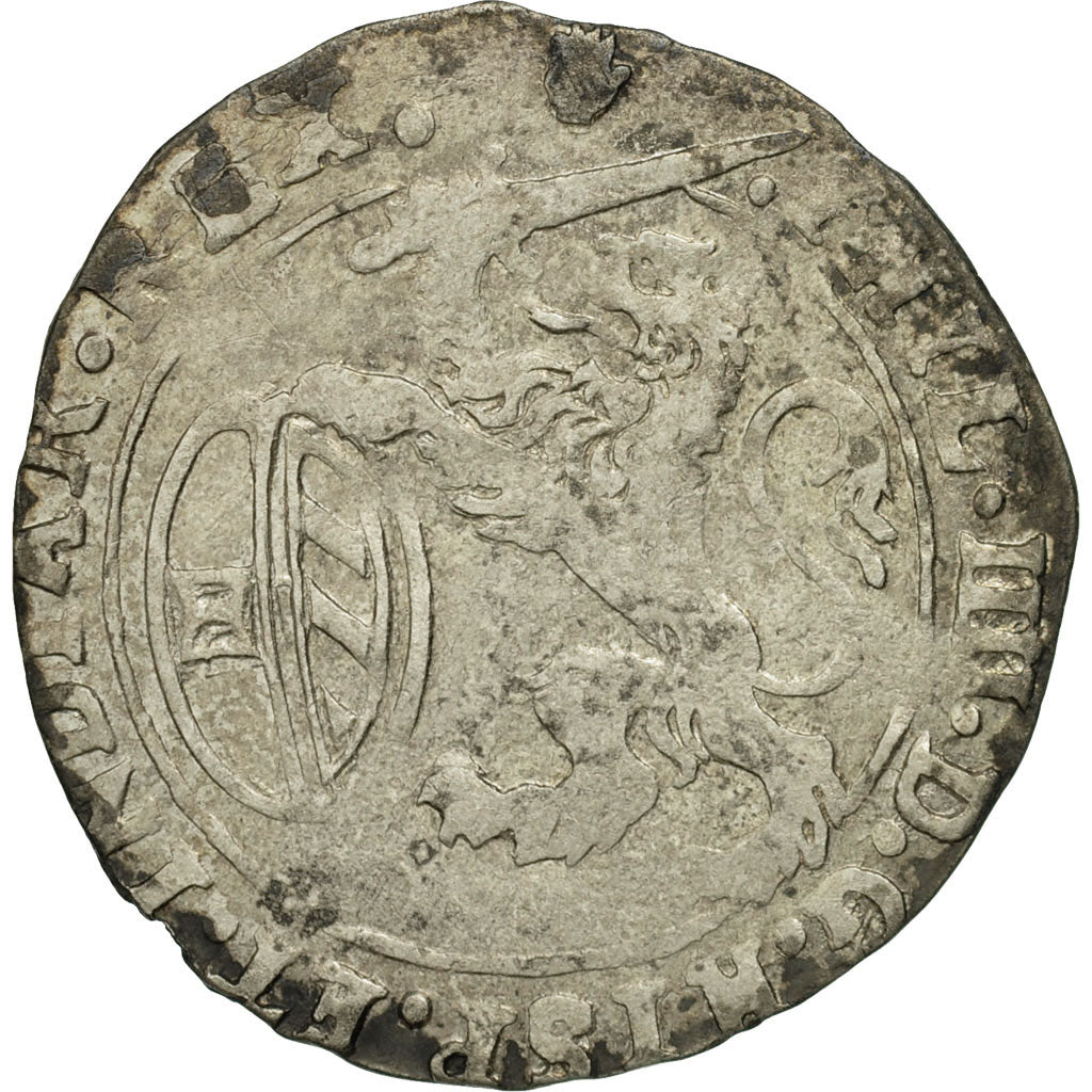 Paesi Bassi Spagnoli, Philip IV, Escalin, 16[--], Antwerp, MB+, Argento