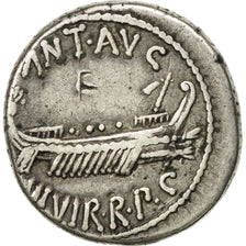 Moneda, Marcus Antonius, Denarius, Traveling Mint, MBC, Plata, Crawford:544/26