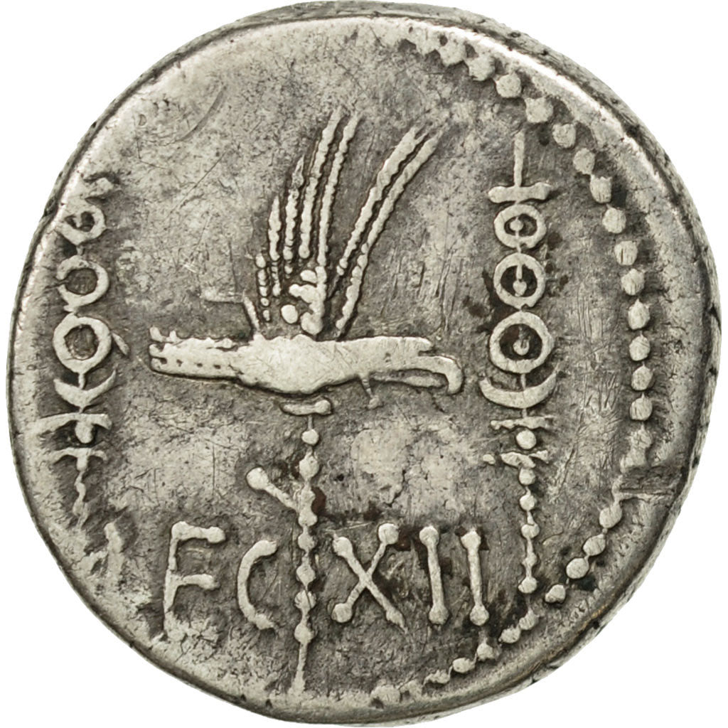 Coin, Marcus Antonius, Denarius, Traveling Mint, EF(40-45), Silver