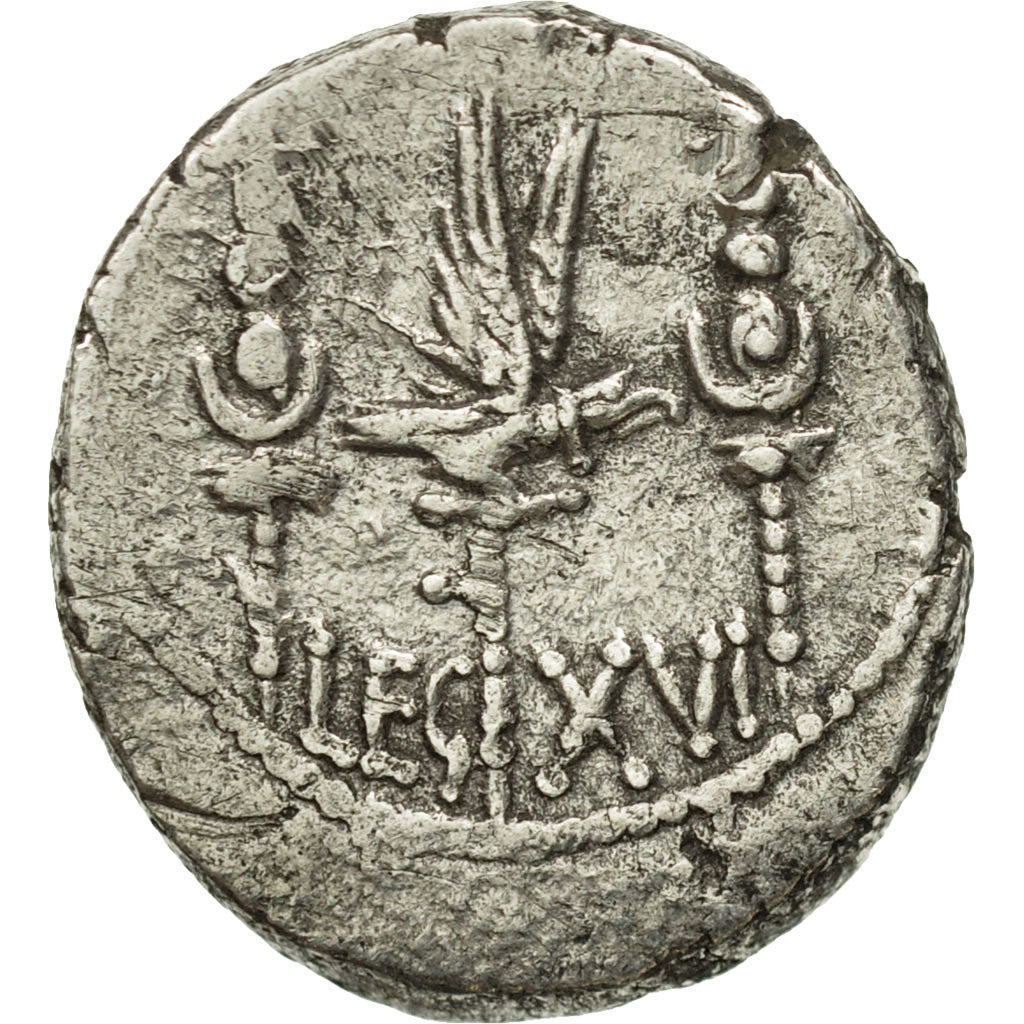 Marcus Antonius, Denarius, Traveling Mint, BB, Argento, Crawford:544/31