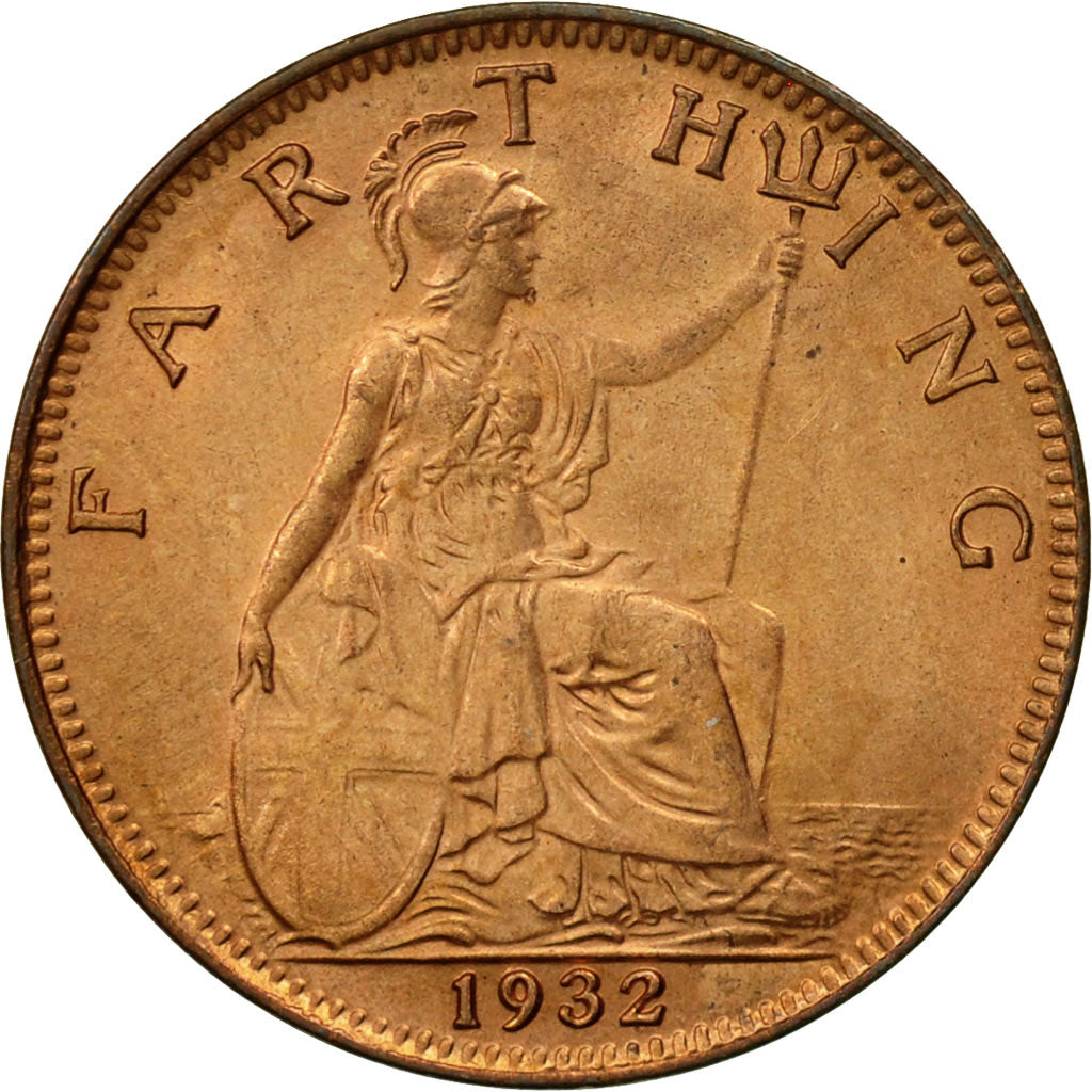 Moneta, Gran Bretagna, George V, Farthing, 1932, FDC, Bronzo, KM:825