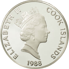 Îles Cook, Elizabeth II, 50 Dollars, 1988, Samuel de Champlain, FDC, Argent