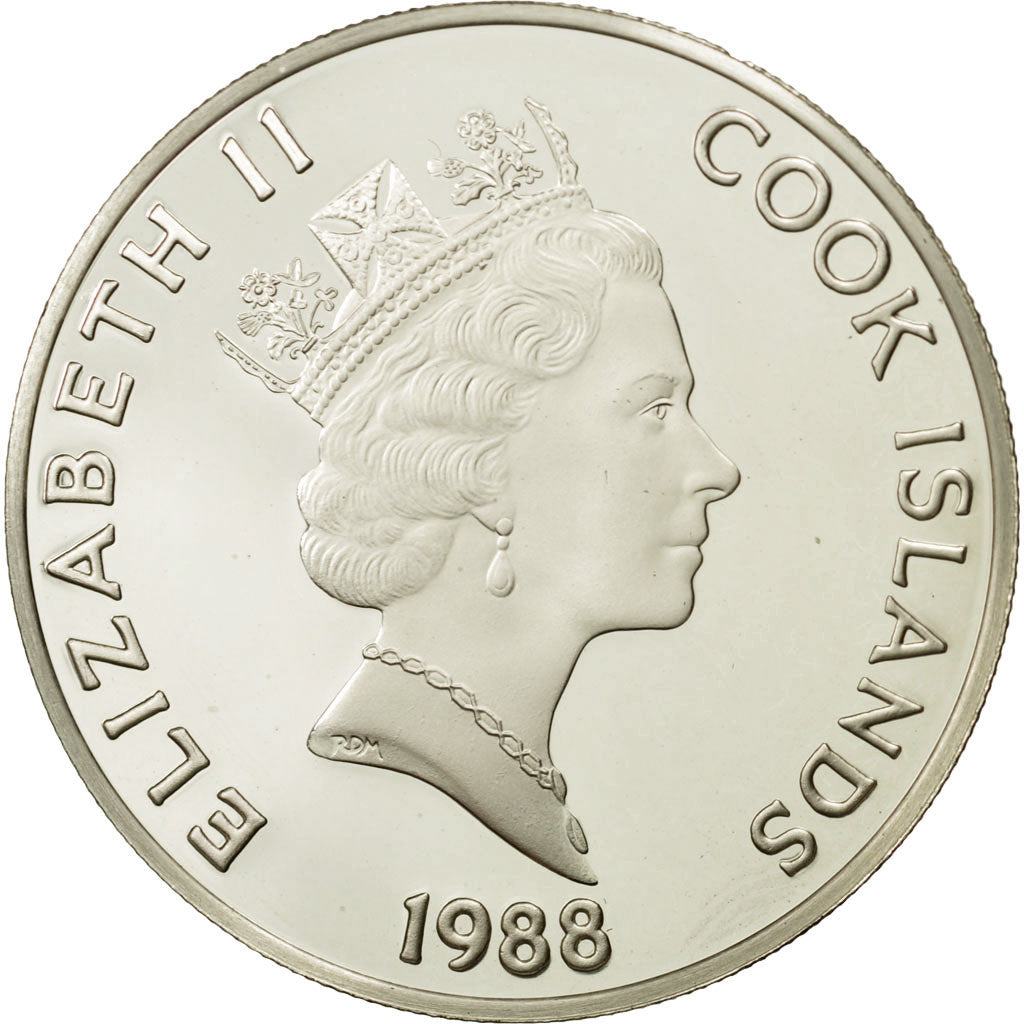 Coin, Cook Islands, Elizabeth II, 50 Dollars, 1988, Franklin Mint, USA