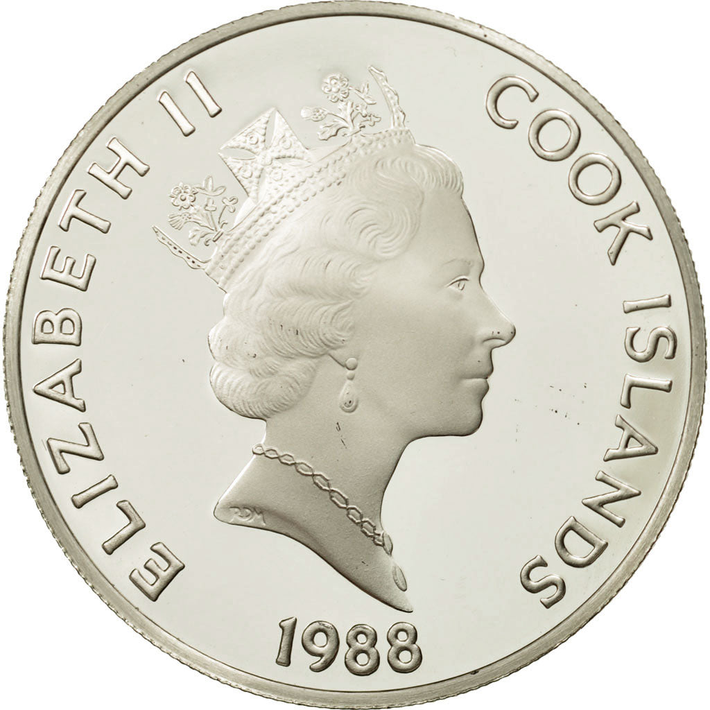Cook Islands, Elizabeth II, 50 Dollars, 1988, Ferdinand Magellan, MS(65-70)