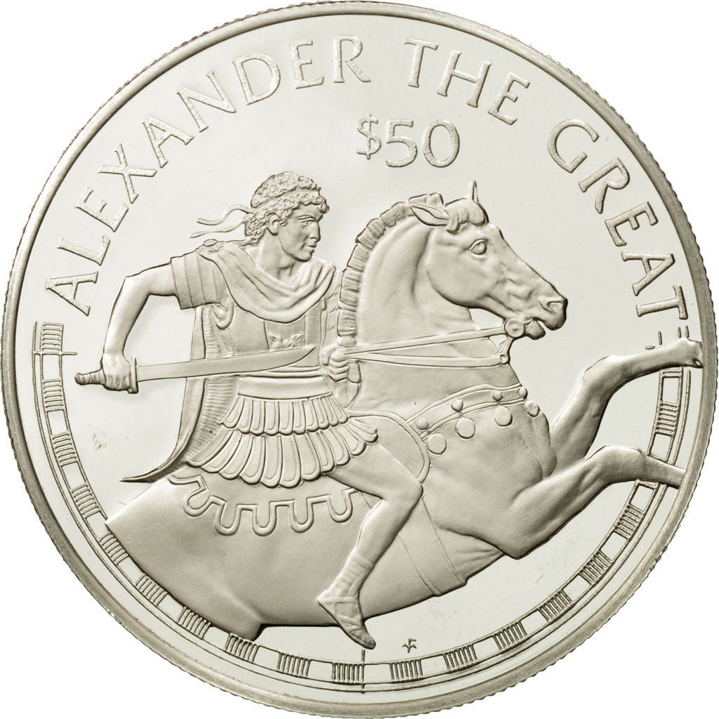 Cook Islands, Elizabeth II, 50 Dollars, 1988, Alexander the Great, MS(65-70)