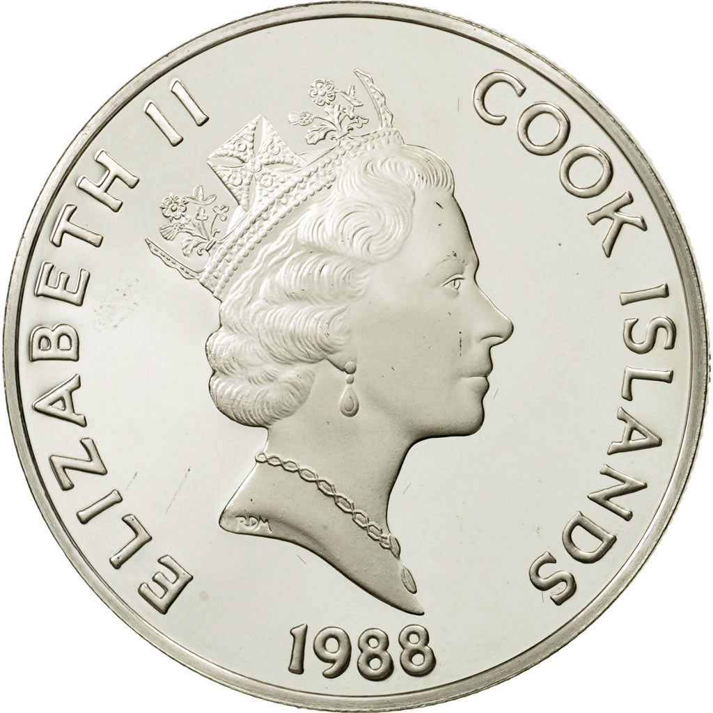 Cook Islands, Elizabeth II, 50 Dollars, 1988, Robert Peary, MS(65-70)