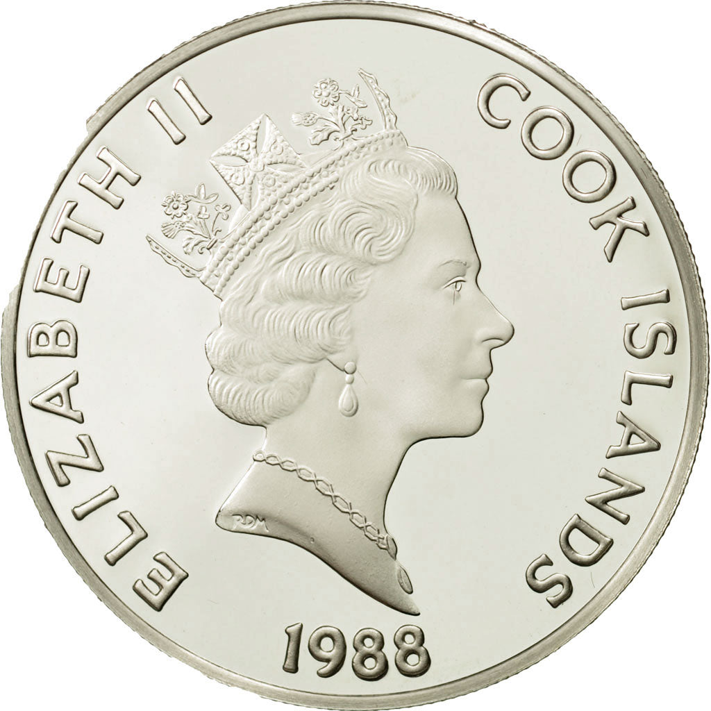 Cook Islands, Elizabeth II, 50 Dollars, 1988, Captain James Cook, MS(65-70)